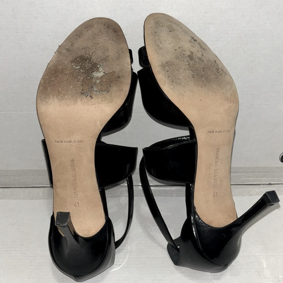 Manolo Blahnik Ginkoballo black patent leather - Picture 6 of 12